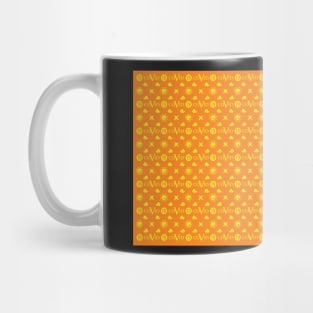 COVID 19 Pattern Orange Yellow Mug